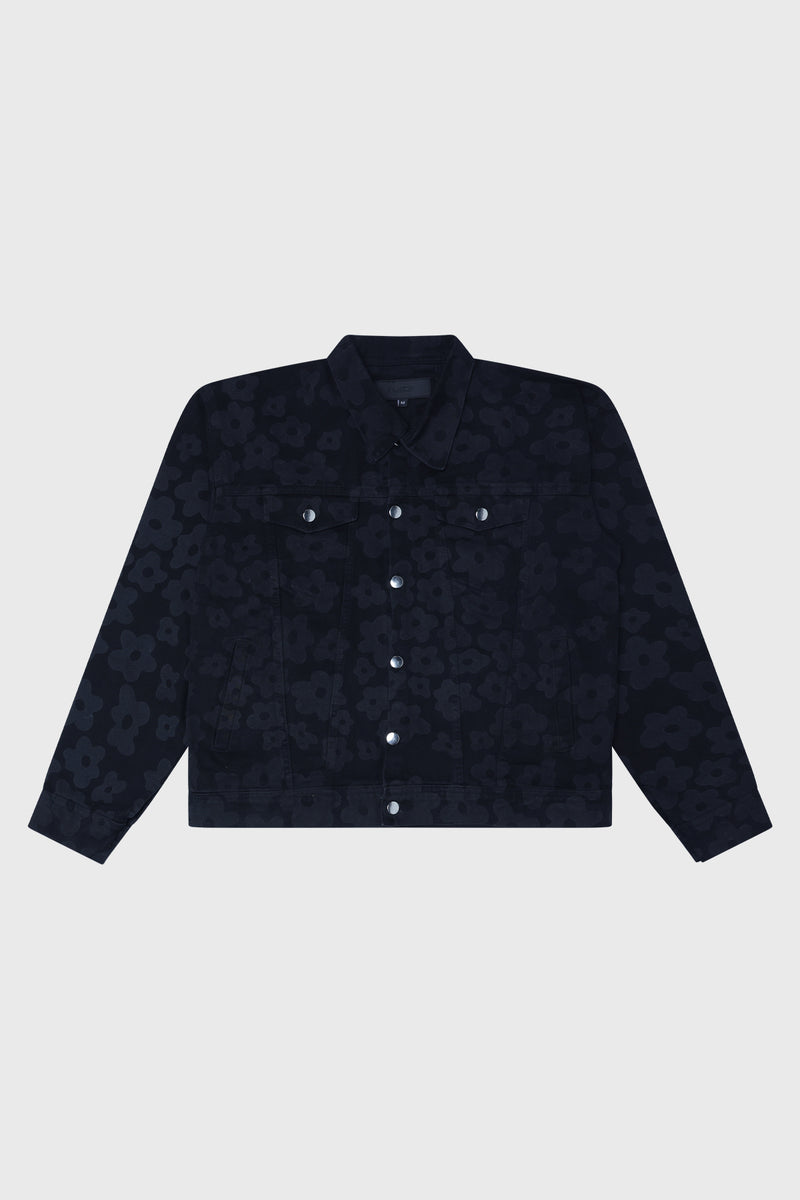 Flora Denim Jacket (Black)
